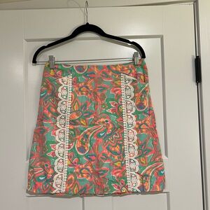 Lilly Pulitzer Multicolor Paisley Mini Skirt